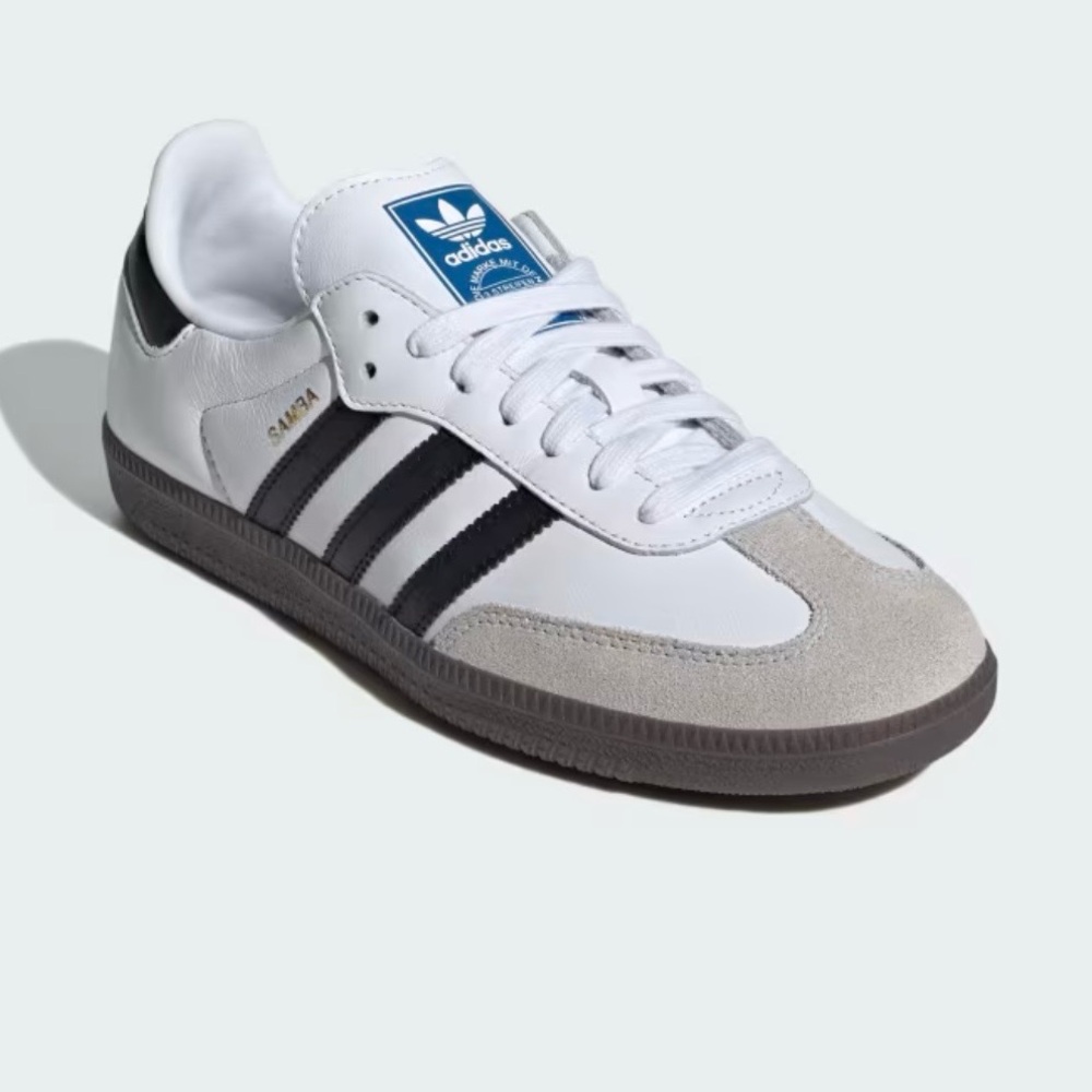 Adidas Sambas White and Beige Sneakers